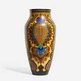Johannes van Schaick for Gouda, Large vase with flowers
