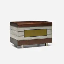 A-Z Homestead Unit by Andrea Zittel, 2002, walnut, stainless steel, enameled stainless steel, sold Feb 2014