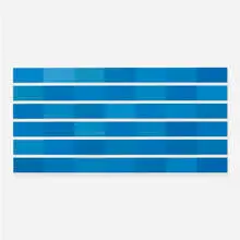 Peter Wegner, 42 Unnamed Blues, 2002, enamel on aluminum