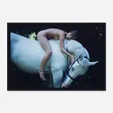 Nan Goldin, Kate Moss on a White Horse as Lady Godiva, Highgate Cemetery, London