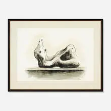 Stone Reclining Figure II by Henry Moore, 1978, lithograph on paper, sold Feb 2014