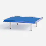 Table Bleue by Yves Klein, 1961/1963, International Klein Blue pigment, plexiglass, glass, aluminum, sold Feb 2014