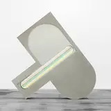 Fletcher Benton, Stainless Steel P, 1973, stainless steel, Plexiglas, electric motors