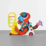 Amsterdam Clown (from Circus series) by Karel Appel, 1978, painted wood, sold Sep 2013