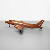 Koppen-Bollinger Aircraft Co., aircraft model, c. 1950, mahogany, aluminum, brass