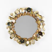 C. Jeré, mirror, 1970, brass, mirrored glass