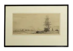 William Lionel Wyllie, Untitled, RA (British 1851-1931) SAILING VESSELS AT SEA etching