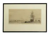 Untitled by William Lionel Wyllie, RA (British 1851-1931) SAILING VESSELS AT SEA etching, sold Aug 2019