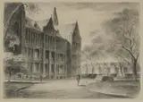 Edward Ardizzone, Untitled, Oxford' offset lithograph