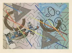 Peter Phillips, Untitled, 1934-2004) A HIGH VOLTAGE DISASTER Silkscreen in colours