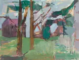 House through the trees by Earl George Alexander Eugene Douglas Haig, oil on canvas, sold Dec 2023