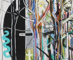 Caroline McNairn, Winter Wood, oil on canvas