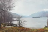 Alexander Brownlie Docharty, Extensive View of a Highland Loch, oil on canvas