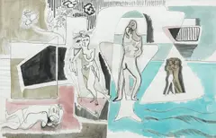 Allons Nous by William Crosbie Rsa Rgi, watercolour and ink, offered Dec 2023