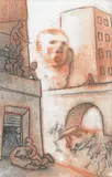 Peter Howson Obe, The Spectre of Stockholm, charcoal and pastel