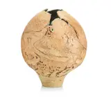 Geoffrey Doonan, Medium Bud Vase, Of ovoid abstract form in stoneware