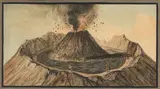 Pietro Fabris, Interior of Crater of Vesuvius with spectators, from the   Campi Phlegraei, plate IX, etching with handcolouring on laid paper