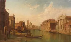 Alfred Pollentine, The Grand Canal, Venice, with the Church of San Eustachius (Stae), oil on canvas
