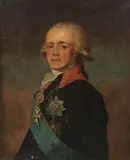 Jean-Louis Voille, Portrait of Tsar Paul I of Russia, bust-length, in military uniform (1754-1801) with the Order of Malta around his neck and the stars of the Orders of Saint Andrew and Saint Alexander Nevsky on his chest, oil on canvas