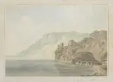 John Warwick Smith, In the Bay of Salerno, watercolour on paper