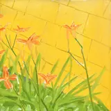 Lillies by Alex Katz, 1973, Öl auf Hartfaser, sold Nov 2013