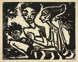 Emil Nolde, Familie, 1917, Holzschnitt auf leichtem Karton