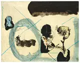 Ohne Titel by Neo Rauch, 1994, Öl, Farbkreide, Bleistift und Schellack auf Bütten, sold Nov 2009