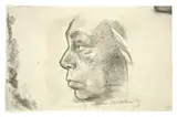 Käthe Kollwitz, Selbstportrait im Profil. 1920er Jahre
