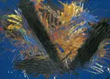Arnulf Rainer, Sterne über Afrika (Stars over Africa), 1982, Öl auf Karton