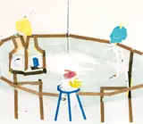 Magnus von Plessen, Spiel, 2009, Öl auf Leinwand, collagiert