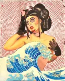 Dennis Ropar, Girl and the Great Wave (Day of the Dead Series)