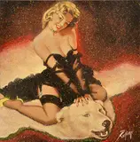 Dennis Ropar, Pin-Up Girl With Bear Skin, oil on canvas