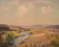 Goulbourn Valley by James Ranalph Jackson, oil on board, sold Dec 2013