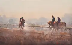 Joseph Zbukvic, The Racecourse, watercolour