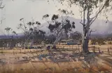 Joseph Zbukvic, Paddock Scene, watercolour