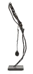 Luke Rogers, Head Hung Low, 2005, found steel forged and welded with enamel black