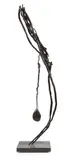Luke Rogers, Head Hung Low, 2005, found steel forged and welded with enamel black