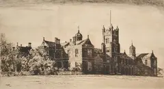 Victor Cobb, The Melbourne Grammar School, 1927, etching 33/85