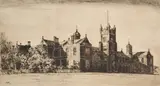 Victor Cobb, The Melbourne Grammar School, 1927, etching 33/85