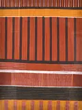 Pedro Wonaeamirri, Pwoja-Pukumani Body Paint Design, 2007, natural ochres on linen
