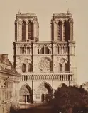 Édouard Baldus, Cathedral de Notre Dame,, circa 1857, albumen print mounted on board