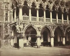 Bisson Frères, Royal Palace detail (Palais Ducal), Venice,, 1858, albumen print from wet plate negative