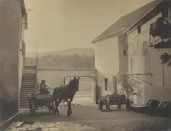 Cecelia Norfolk Eareckson, Farm Courtyard, Austria,, circa 1920, silver gelatin print