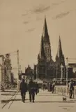Victor Cobb, St Paul's from Princes Bridge, 1932, etching 11/85