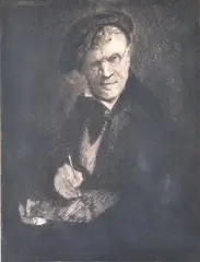 John Shirlow, Self-Portrait, 1930, etching