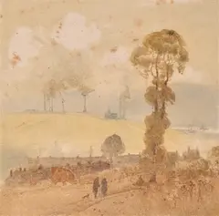 Afternoon Stroll by A. H. Fullwood, monotype, sold Nov 2013