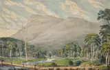 Joseph Lycett, Mount Wellington near Hobart Town, Van Diemans Land, lithograph