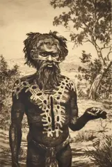 Ernest E. Abbott, Aboriginal Man, circa 1930, etching