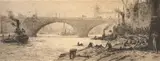 London Bridge by William Lionel Wyllie, etching, sold Nov 2013