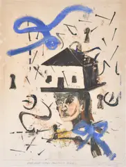 Sally Smart, Mad House History Painting Series, 1990, monotype
